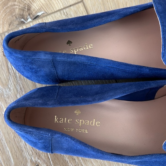 NEW Kate Spade ‘Carima’ Blue suede loafers flats - Picture 4 of 7